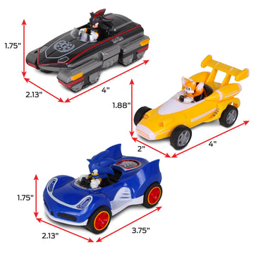 Sonic, Shadow and Tails Pullback (3-Pack) - Sonic & All-Stars Racing Transformed