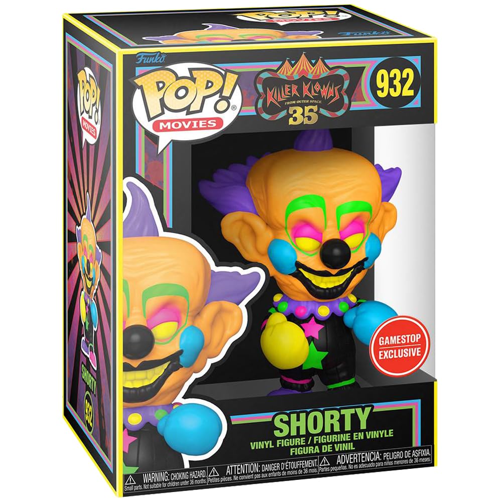 Funko POP! Shorty in Blacklight Killer Klowns from Outer Space 35th Anniversary POP! Movies Gamestop Exclusive Vinyl Figure