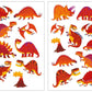 Peaceable Kingdom Scratch and Sniff Red Hot Dinos Cinnamon Scented Sticker Pack