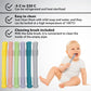 Gadgetime USA Hollow Stick Teether (Pack of 6) - Chew Straw Toy for Toddlers - Infant Silicone Tube - BPA Free, Freezer Safe, Dishwasher Safe, Easy