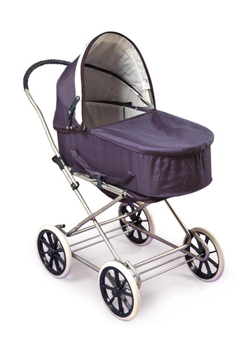 Badger Basket English Style Doll Stroller - Adjustable Canopy Classic Doll Pram - Fits 18 to 22-Inch Dolls - Durable Pretend Play Toy with Smooth
