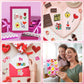 Aaon Heart Stickers(279pcs), Valentine's Day Stickers, Kids & Adults, Red Heart Shaped, Vinyl, Indoor Use