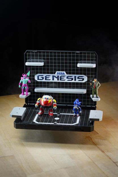 SEGA Genesis Display Console - Supervillain Boss Bundle with Sonic the Hedgehog 1 + Cartridge Storage Tray (Death Egg Robot, Mecha Sonic Mk II, Mr. X