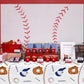 Lecferrarc 2 Pcs Baseball Tablecloth Baseball Party Tablecovers 87 x 51 Inches Plastic Table Cover for Birthday Party Decorations