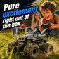 WhizzRC Amphibious Remote Control Car, 1:18 4WD Waterproof Shark Monster Truck, 2.4GHz RC Stunt Car with 360 Spins, Rechargeable Pool & All-Terrain