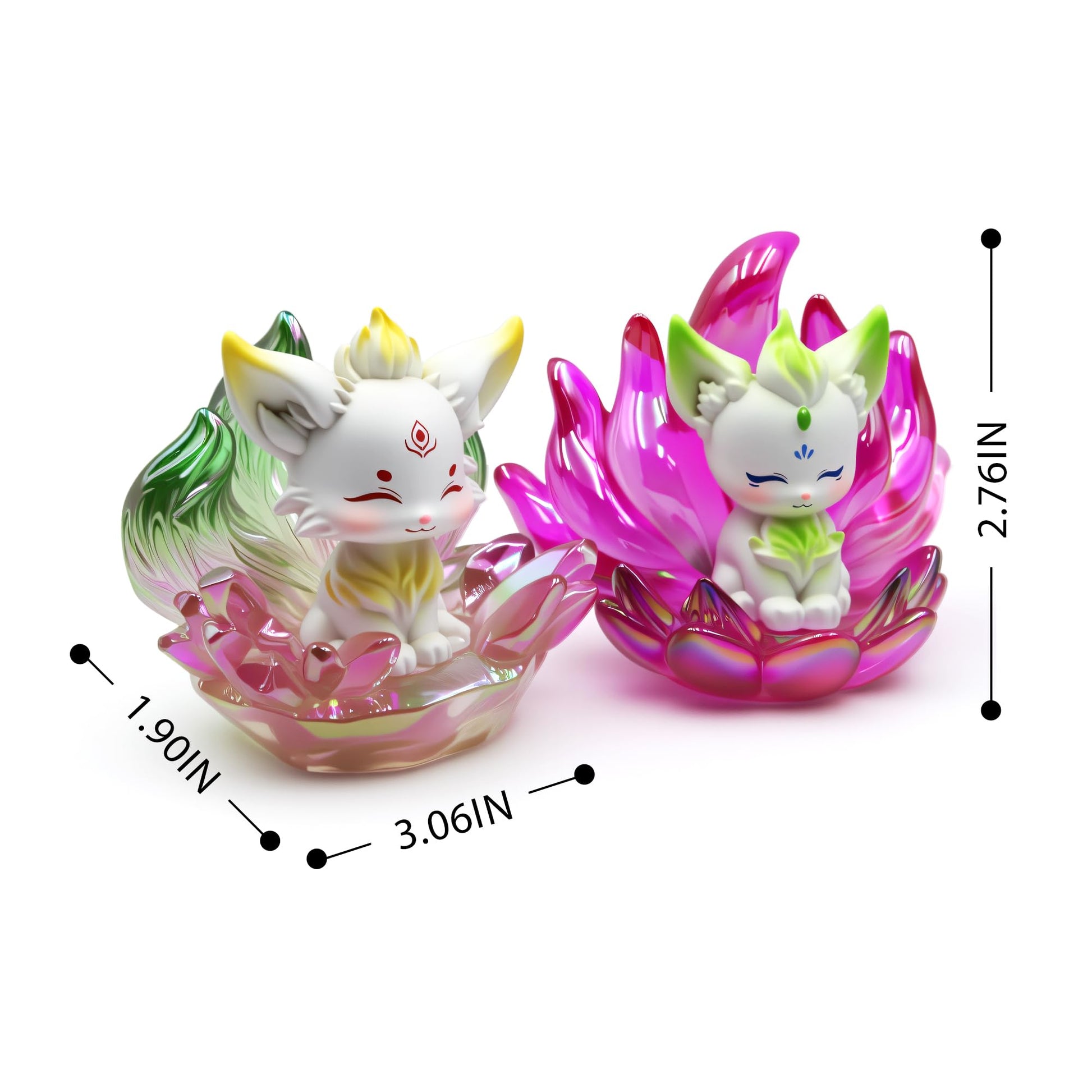 Zaleny Nine-Tailed Fox Blind Box Kitsune Mystery Box Random Design Collectible Surprise Toys Home Decoration 1 Pc