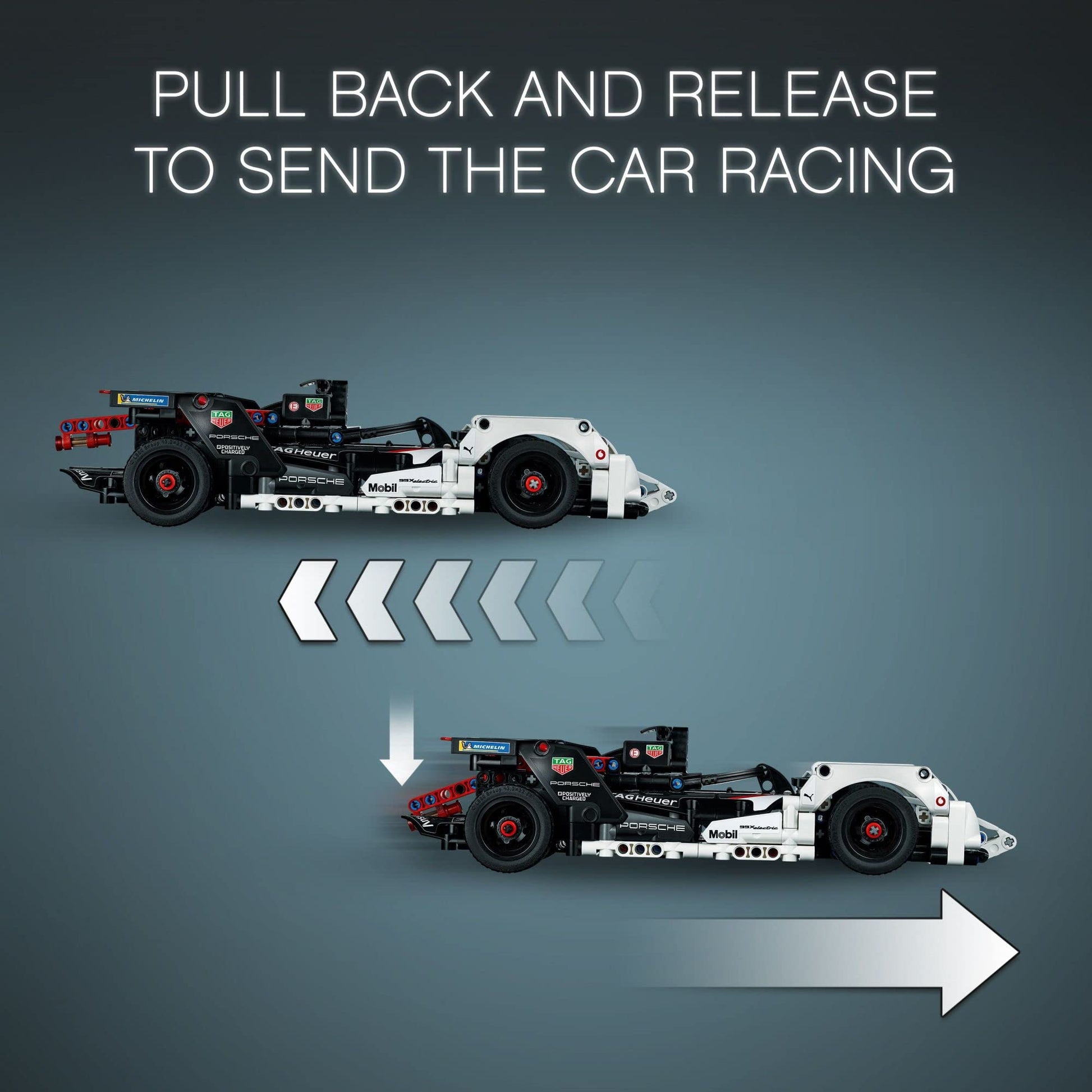 LEGO Technic Formula E Porsche 99X Electric Car Model Building Set, Pull-Back Toy Race Car Champion Winner, Comes with an Immersive AR App, Gift