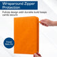 BCW Z-Folio 9-Pocket LX Album - Orange | Secure Zipper Card Organizer | Premium Leatherette Card Collection Binder | Trading Card Binder for Pokemon