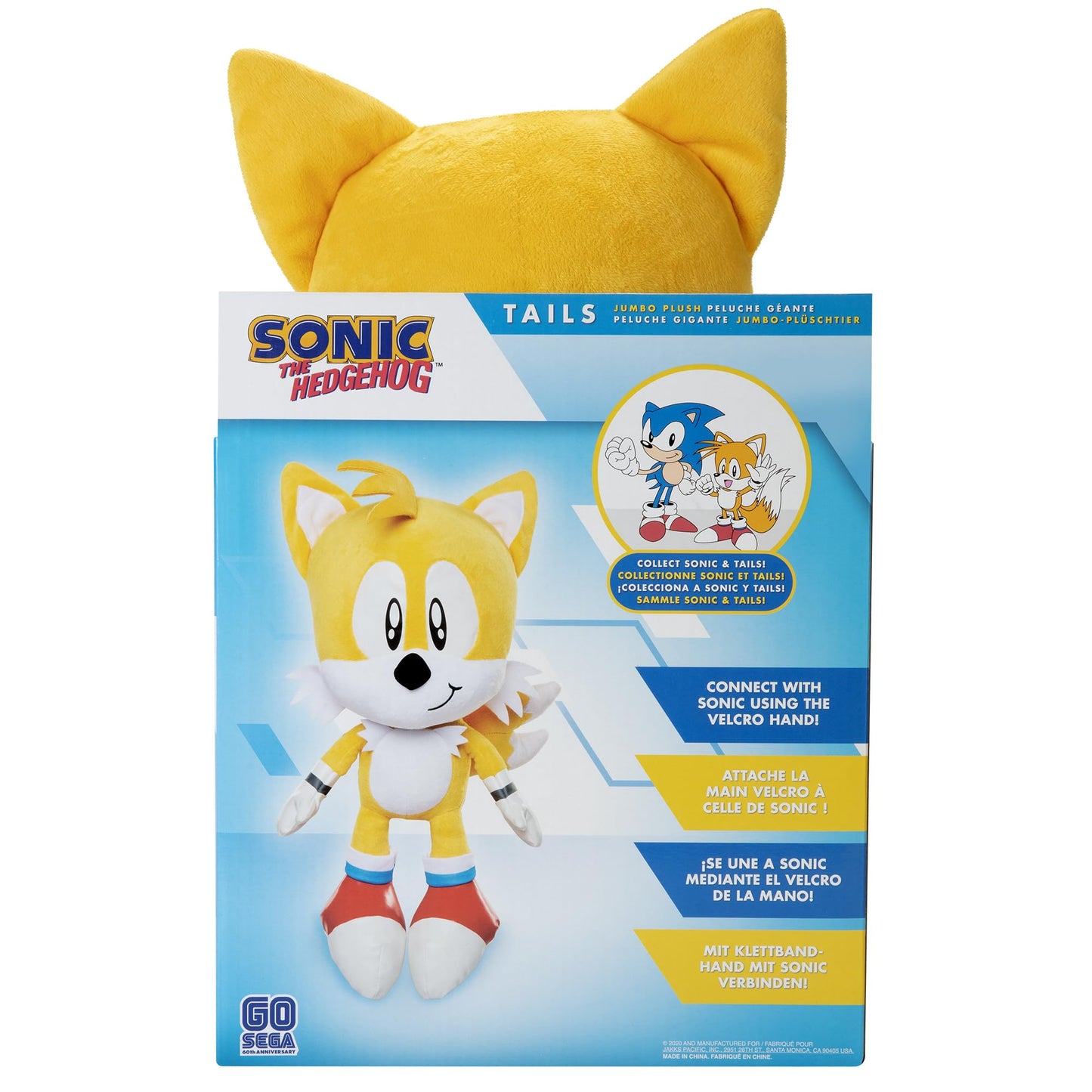 Sonic The Hedgehog Tails Jumbo Plush 18 Inches Tall