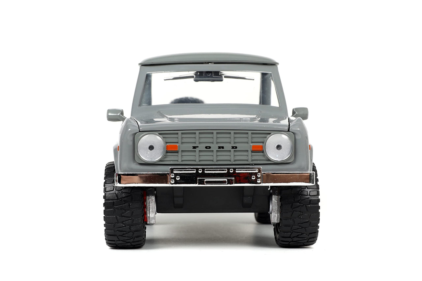 Jada Toys Just Trucks 1:24 1973 Ford Bronco Die-cast Car Grey, Toys for Kids and Adults