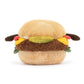 Jellycat Amuseables Burger Stuffed Toy, 4.5 inches - Food Plush - Fun Gift Idea