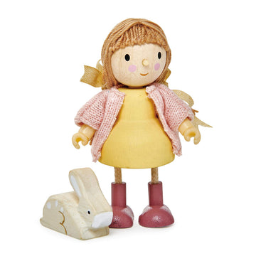 Tender Leaf Toys - The Goodwood Family - Wooden Miniatures Flexible Doll, Multicultural Action Figure for Dollhouse - Encourage Creative and