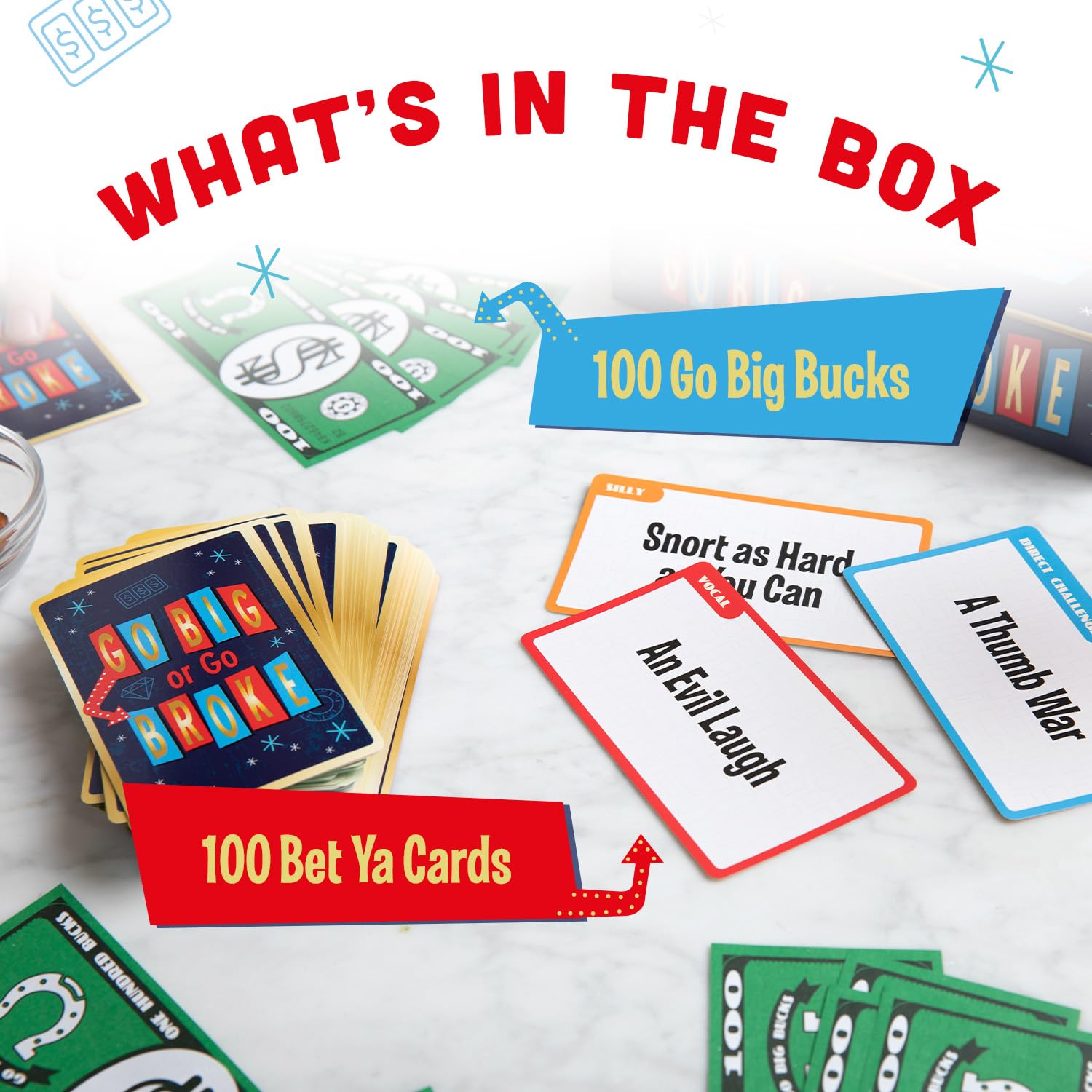 Go Big or Go Broke Family Party Card Game for Kids Ages 8+ EAP Toy & Games