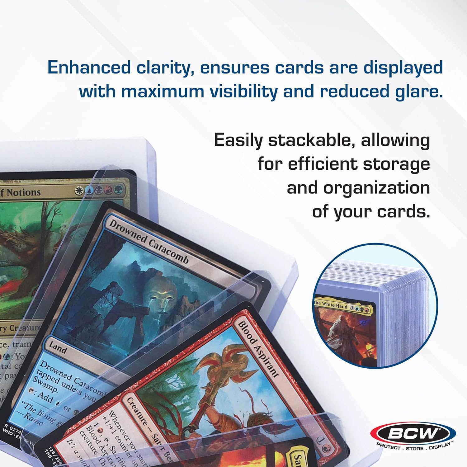 BCW 3x4 Topload Card Holder - Premium 35PT Thickness | 50 Pack | Quality Rigid PVC Protector for Standard Size Trading Cards | Card Holders for Sports