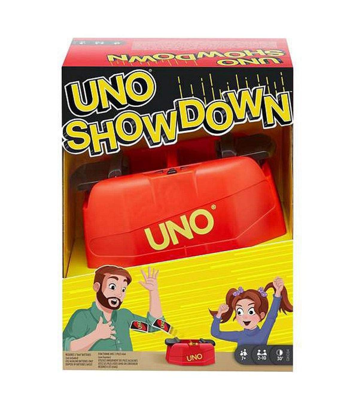 UNO Showdown Family Card Game for 2-10 Players, Age 7 Years and Older