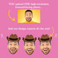 Big Dot of Happiness Custom Western Hoedown Face Cut Out Garland Banner, Personalized Wild West Rodeo Party Decor, 30 Feet of Cord, 10 Cowboy Hat