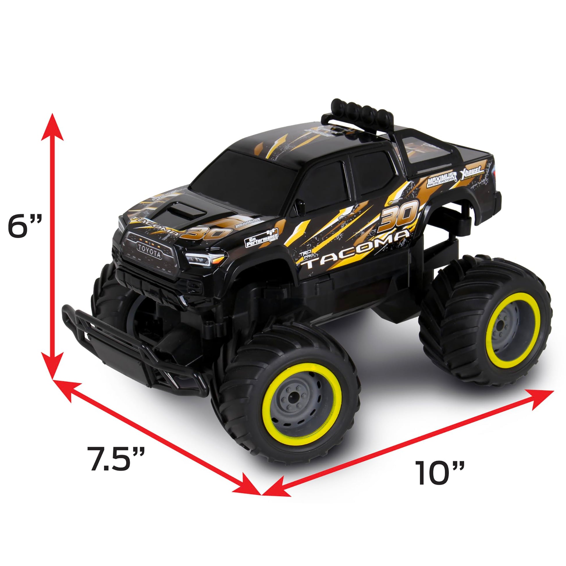 NKOK Mean Machines Toyota Tacoma RTR RC, Orange/Black, 2.4 GHz, Ages 6+