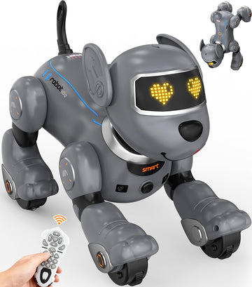 anysun Robot Dog for Kids, Remote Control Dog with Voice and Touch Interaction, Followable Programmable Dog Robot, Singing, Dancing, Talking, Smart