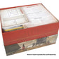 The Broken Token Game Organizer Compatible with Scythe Legendary Expansion - Wooden Game Organizing Box with Multiple Trays