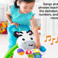Fisher-Price Baby Push Toy Learn with Me Zebra Walker Musical Learning Activity with Lights & Fine Motor Play for Infants Ages 6+ Months