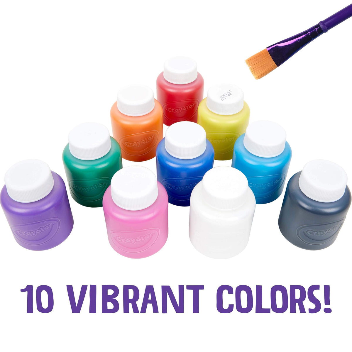Crayola Washable Kids Set Activity Paint, Multi 10 per