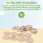 PlanToys® My Mood Memo Wooden Montessori Emotional Recognition and Matching Toy | Social Awareness, Memory Building and Visual Learning Activity | Eco