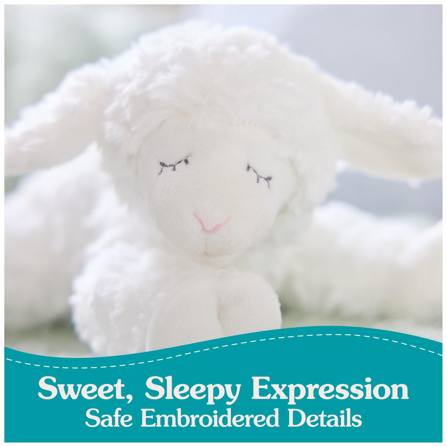 GUND Baby Sustainably Crafted Lamb Rattle 7-Inch Sensory Toy for Ages 0+