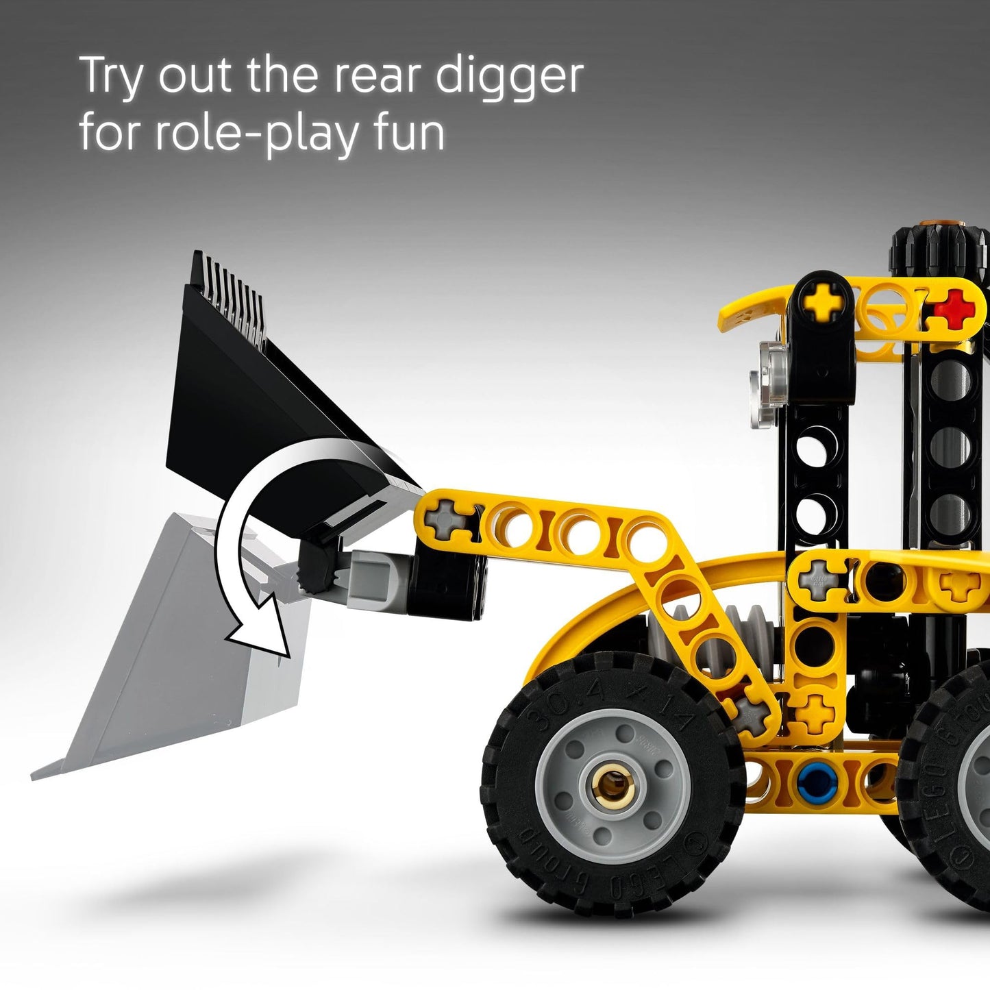 LEGO Technic Backhoe Loader Construction Toy - Building Toy Set for Boys and Girls, Ages 7+ - Educational Gift Idea for Kids Birthday with Usable Back