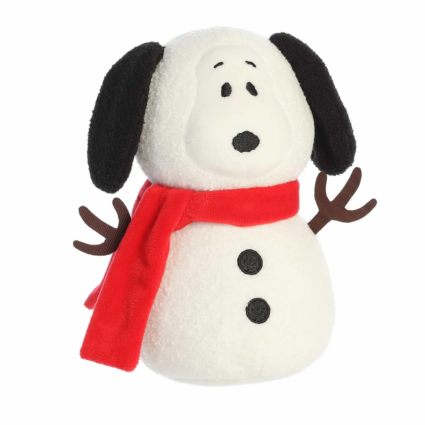 Aurora® Festive Peanuts® Snow Beagle Stuffed Animal - Officially Licensed Toys for All Snoopy Fans - Perfect for Holiday Decorations or Gifts - White