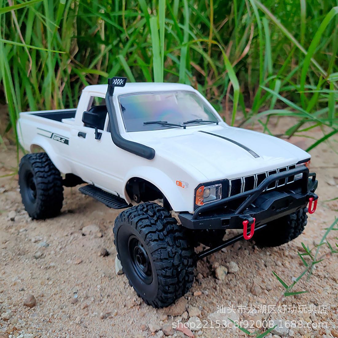 Weendiypty C24-1 RC Crawler Offroad RC Truck 4x4 Remote Control Rock Crawler Pickup Trucks with Led Light, 2.4 Ghz 1/16 Scale All Terrain Car Brushed