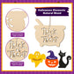 60PCS Halloween Crafts for Kids, DIY Painting Wooden Ornaments Kit, 12 Pre-Drilled Shapes Natural Wood, Halloween Party Decorations, Classroom