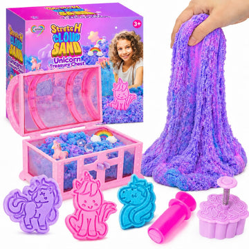 Carolart Unicorn Cloud Sand Sensory Kit, Sand Toys for Kids, Play Sand