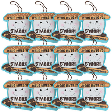 Fun Express Jesus Loves You S'More Ornament Craft Kit - Sunday School Crafts for Kids 12 Pack | Christian Crafts & VBS Vacation Bible School Supplies