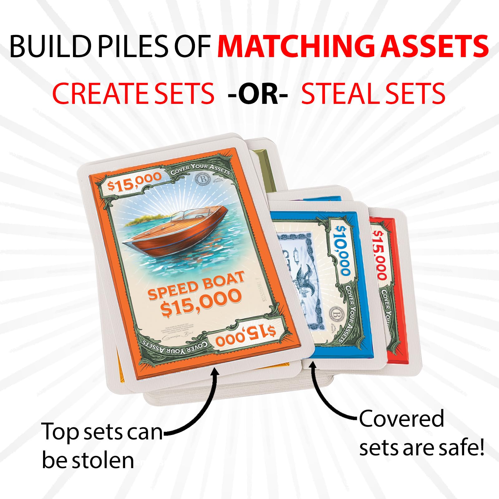 Grandpa Beck's Games Cover Your Assets Card Game | from The Creators of Skull King | Easy to Learn and Outrageously Fun for Kids, Teens, & Adults |