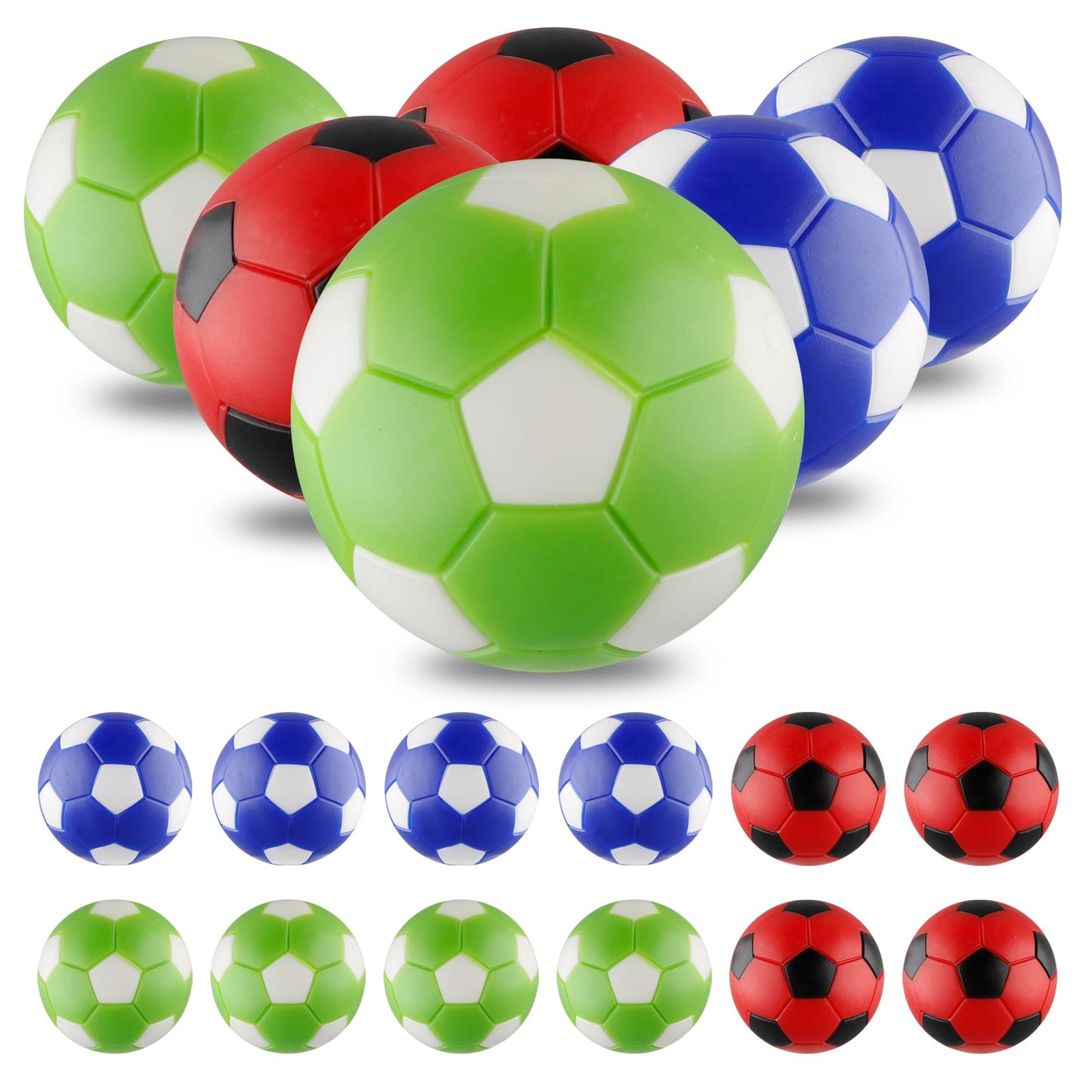 BQSPT Foosball Balls Replacement,Foose Balls, Mini Foosball 36mm,Multicolor Foosball Accessories 12pack
