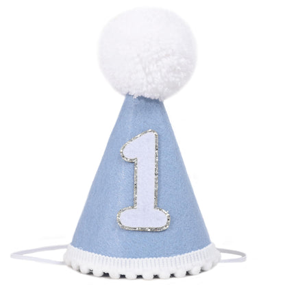 AOQURE Boy/Girl 1st Birthday Hat - Baby First Birthday Party Decorations,One Party Hat For Boys/Girls,Simple Birthday Hat Photo Props,One Cake Smash