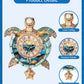 Rnfinewow 3D Puzzles for Adults, 3D Puzzle Sea Turtle Clock Kit (with Pendulum), Wooden Puzzle for Adults Home Wall Decor Clock Christmas Day Puzzle