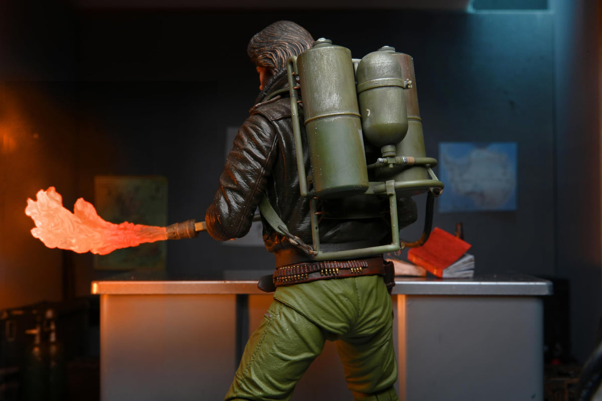NECA The Thing 7-Inch Scale Action Figure - Ultimate MacReady v2 with Interchangeable Head and Hands (Station Survival)