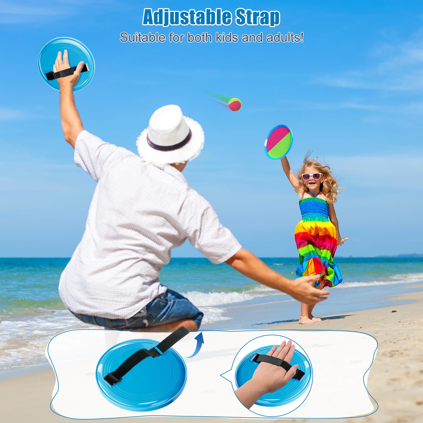 Aywewii Toss and Catch Ball Set Game Kids Outdoor Toys for Beach Pool Yard