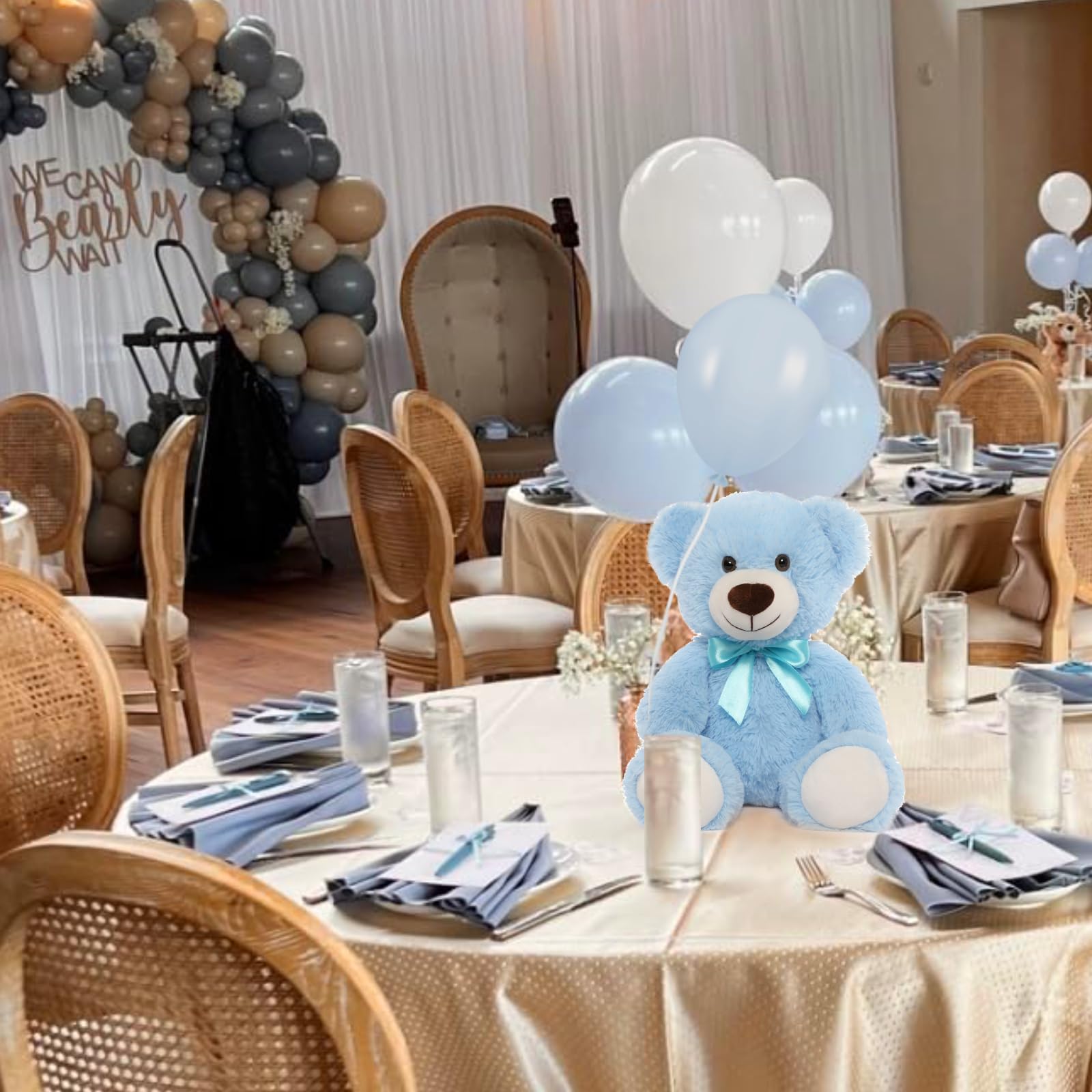 MorisMos Bulk Teddy Bear Stuffed Animals Plush Toys for Kids, 14 inch Teddy Bear for Baby Shower Centerpiece Decorations, 7-Pack Small Stuffed Animal