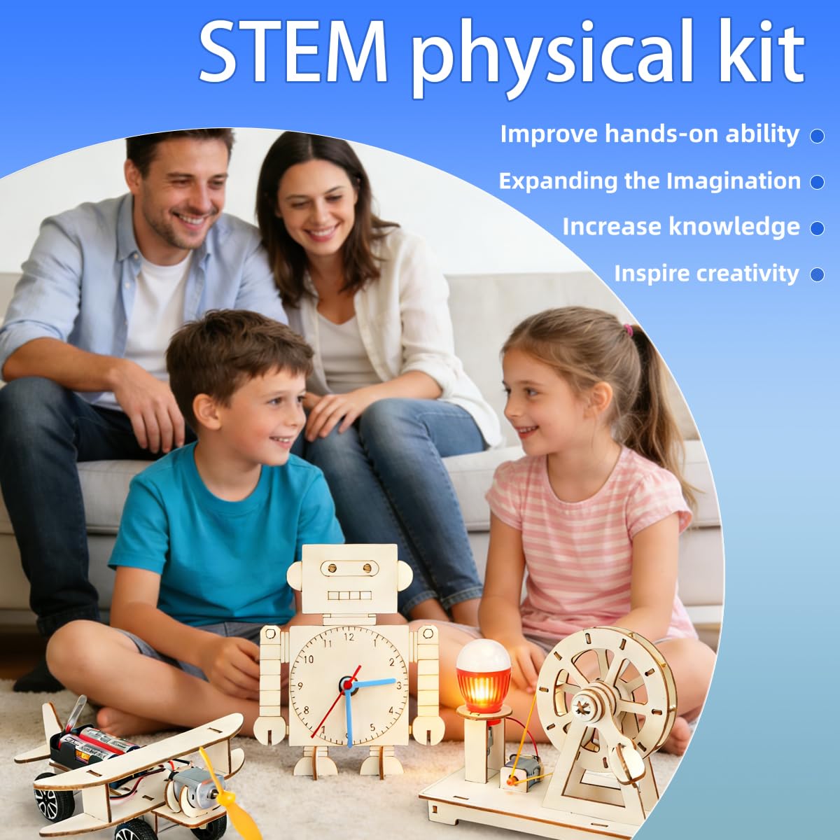 6 in 1 STEM Kits for Kids Ages 8-10-12-14, Stem Toys for Boys Age 8-12, Science Projects, 3D Puzzles for Kids, Educational STEM Toys,Birthday Gifts