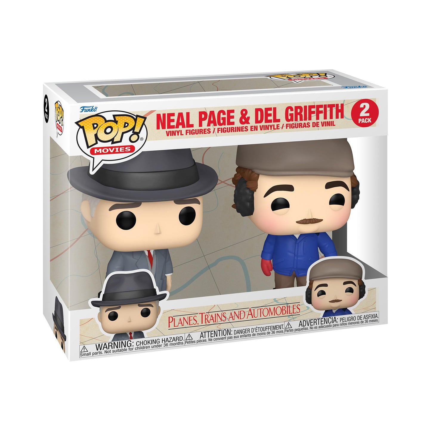 Funko POP Movies: Planes, Trains and Automobiles - Neal and Del, 2-Pack - Planes, Trains and Automobiles - Collectable Vinyl Figure - Gift Idea -