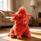 WinAdiGoo Red Highland Cow Stuffed Animal 10 inch Realistic Cattle Plush Doll Farm Toy Gift