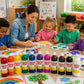 Fun Express Washable Tempera Paint Set for Kids - 10 Vibrant Colors (16 oz Squeeze Bottles, 160 Fl Oz Bulk) | Non-Toxic Arts and Crafts Supplies