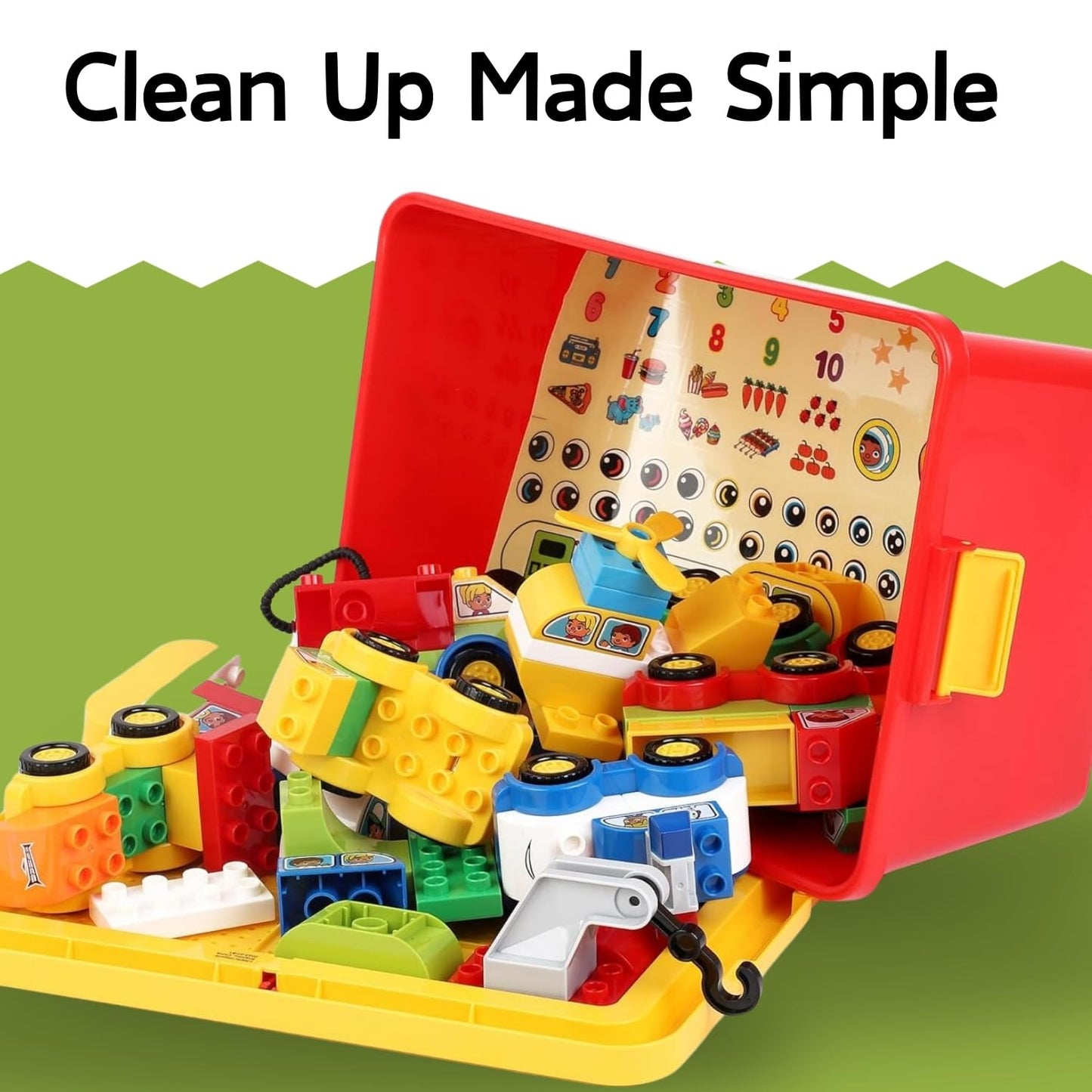 Liberty Imports 70 Pcs Toddlers Car Big Building Blocks Set, 12Pcs Different Vehicles, Kids Build Your Own Toy Cars, Compatible with Major Brands