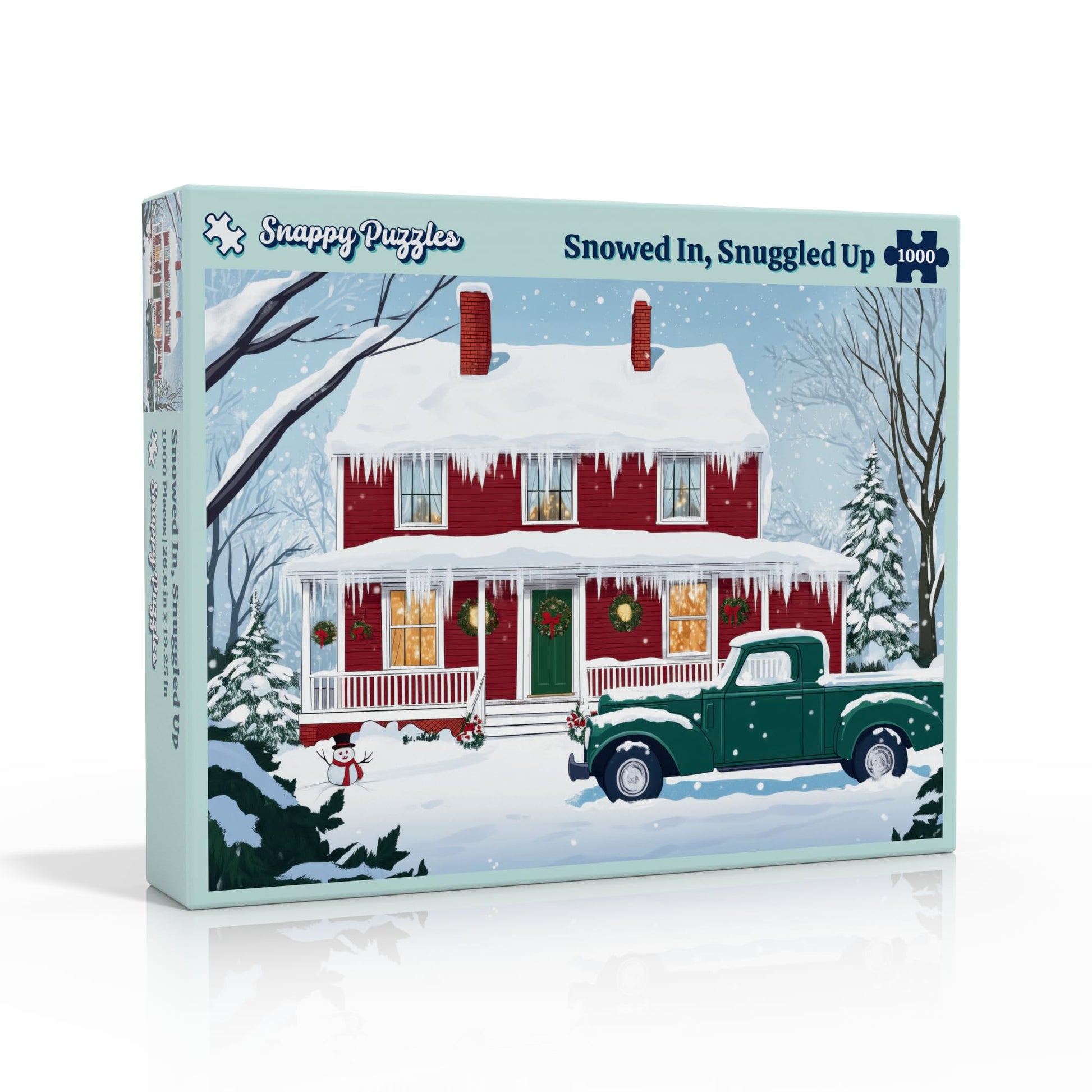 Snappy Puzzles Snowed in, Snuggled Up | 1000-Piece Jigsaw Puzzle for Adults | Made in The USA with Satin Finish