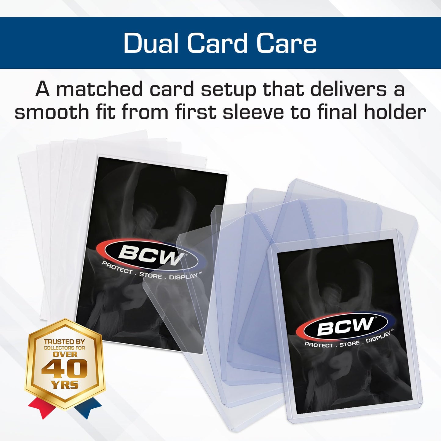 BCW 200-Count Card Toploaders and Card Sleeves,Pvc