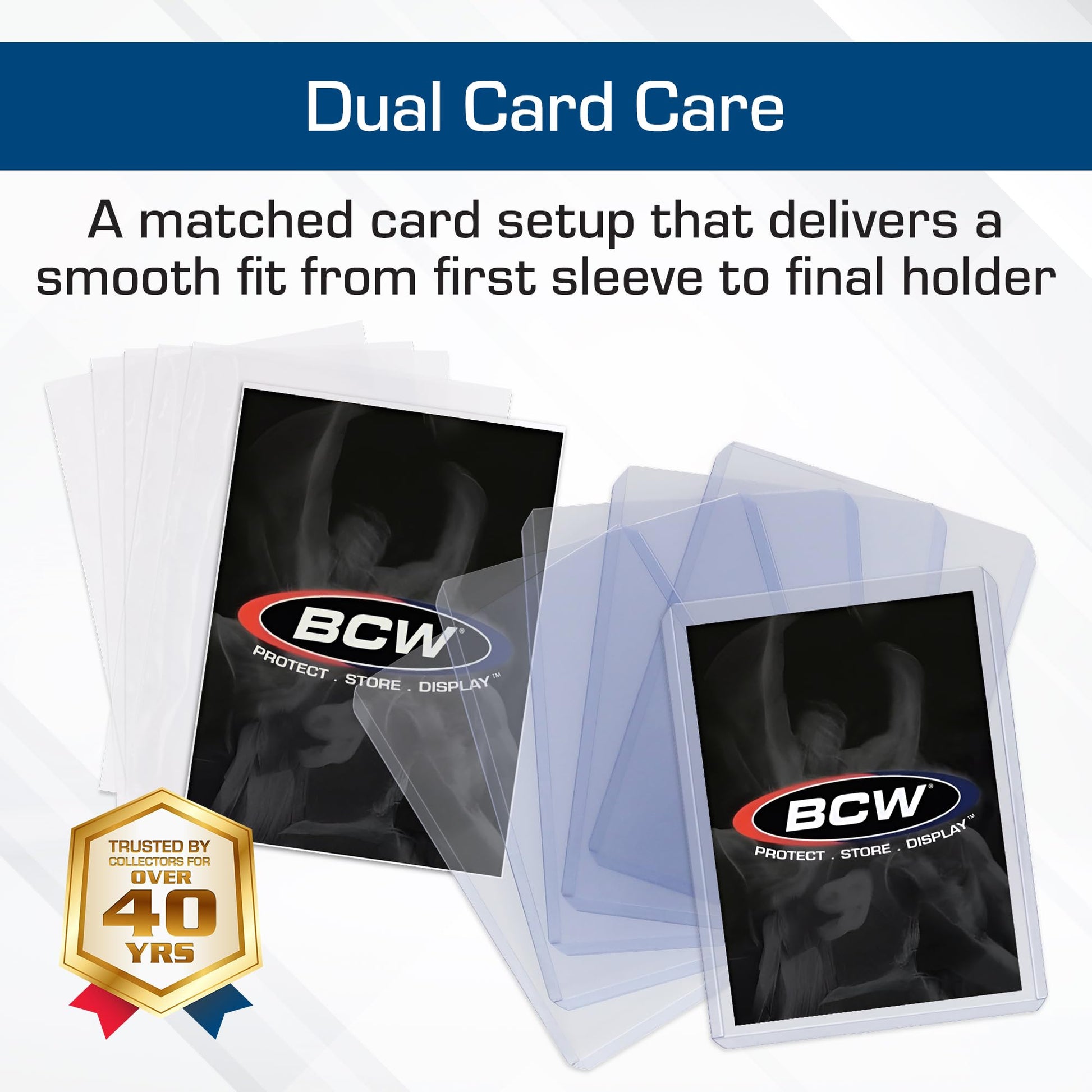 BCW 200-Count Card Toploaders and Card Sleeves,Pvc
