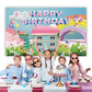 5 * 3FT Rainbow Dollhouse Birthday Party Backdrop Decorations,Rainbow Dollhouse Theme Party Supplies
