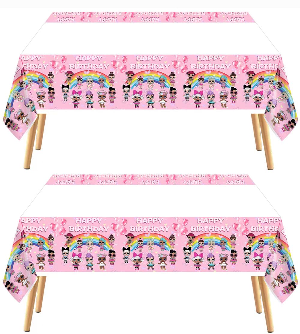 Ananju 2pcs Children Birthday Party Tablecloth Table Cover,Children Birthday Supplies Decorations (1)